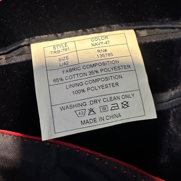 Men’s Velour Blazer - Picture 3 of 4